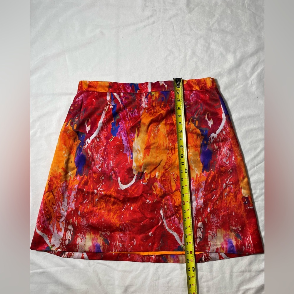 Peggy Jennings Saks Fifth Avenue colorful abstract skirt Womens - Picture 4 of 5
